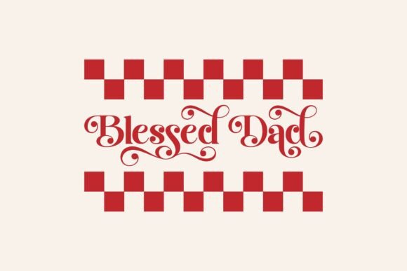 Checkered Blessed Dad SVG T-shirt Design Review