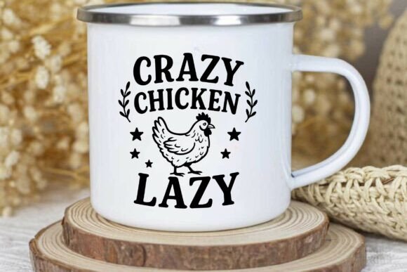 Crazy Chicken Lazy SVG T-shirt Design Review