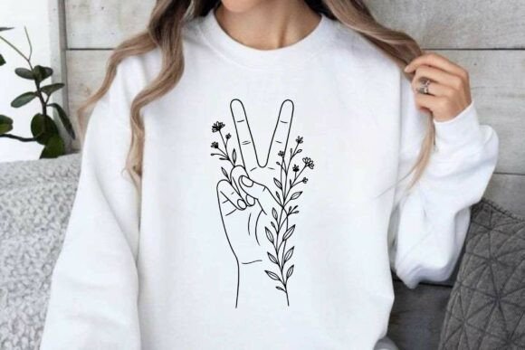 Floral Peace Symbol SVG Clipart Review