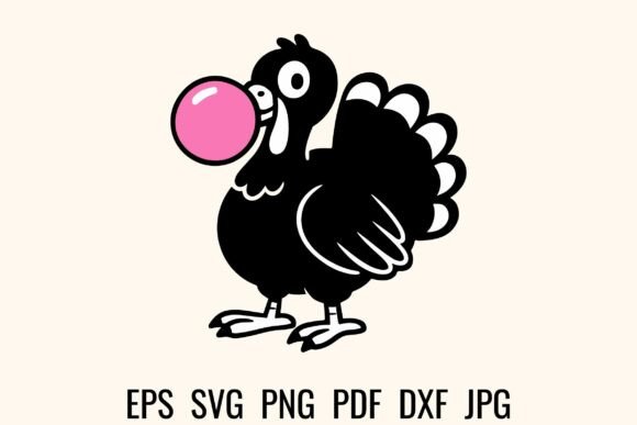 Funny Thanksgiving Turkey Silhouette SVG