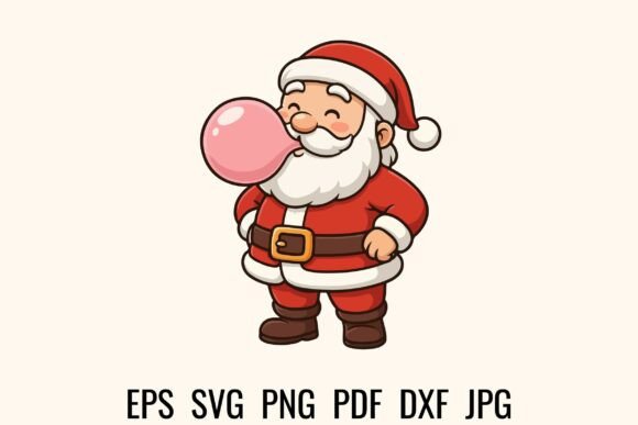 Preppy Santa Claus Christmas SVG PNG