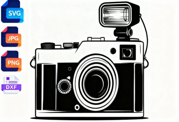Retro Camera SVG Clipart Vintage Embroidery Review